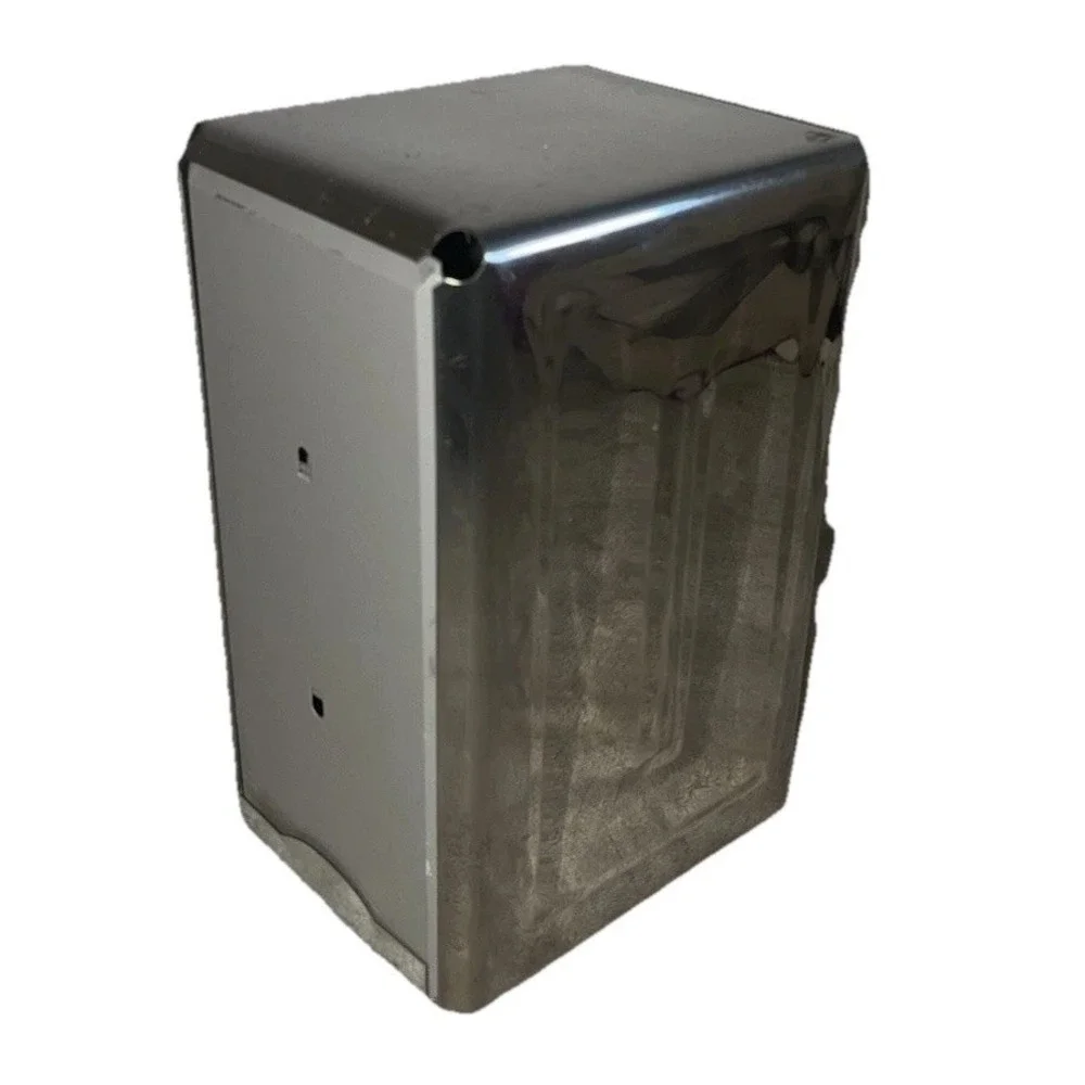 Napkin Dispenser Restaurant‎ Ware Chrome Metal Double Sided 7x4.5x3.5